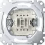 Drucktaster Merten MEG3154-0000, 1P, metallic, 250 V AC, 10 A