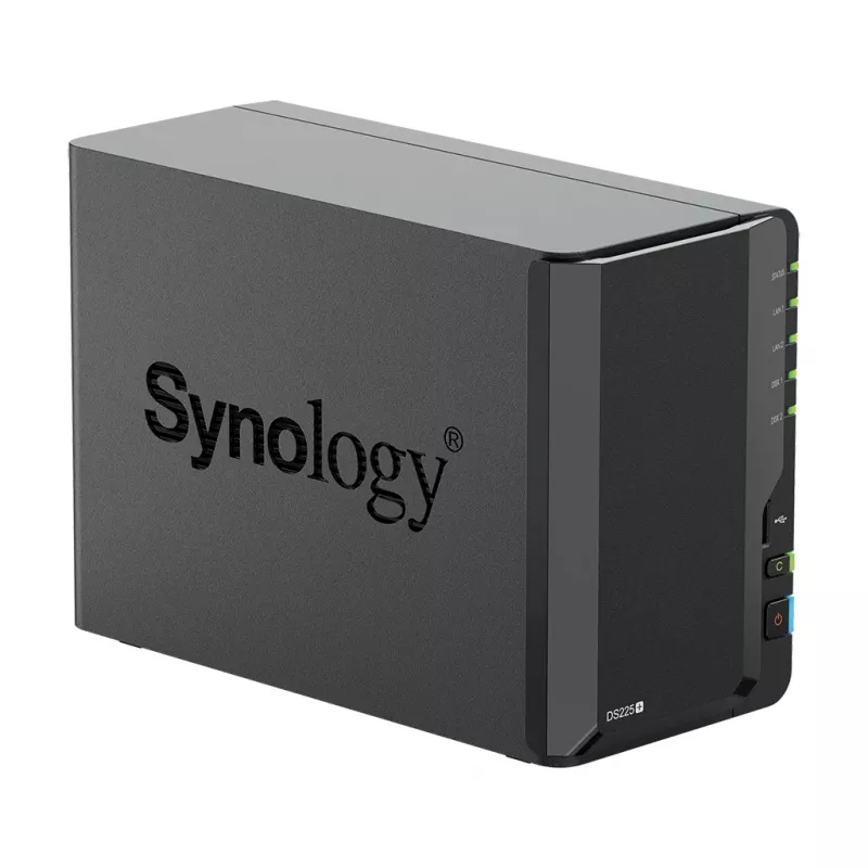 Synology DS225+ 2 Bay NAS Desktop Intel® Celeron® J4125 2 GB DDR4 Synology DSM Schwarz – nur Synology HDD