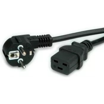 VALUE - Netzkabel - CEE 7/7 (SCHUKO) (M) auf IEC 60320 C19 (W) - AC 250 V - 16 A - 2 m - Schwarz (19.99.1552)