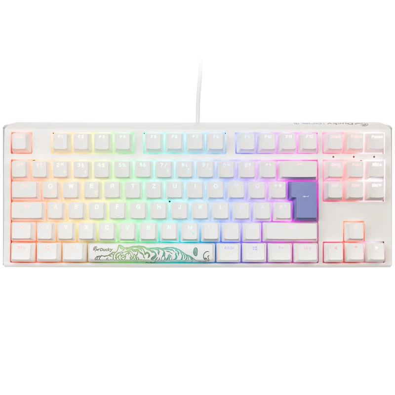 Ducky One 3 Classic Pure Weiß TKL Gaming RGB LED - MX-Brown Tastatur USB German Weiß (DKON2187ST-BDEPDPWWWSC1)