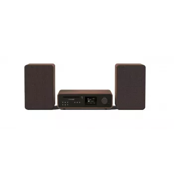Pure Classic Stereo HiFi-Audiosystem 100W DAB+ Bluetooth Wi-Fi CD schwarz Walnuss