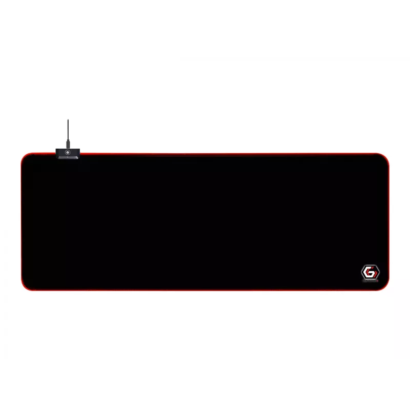 Gembird MP-GAMELED-L Mauspad Gaming Mauspad Schwarz