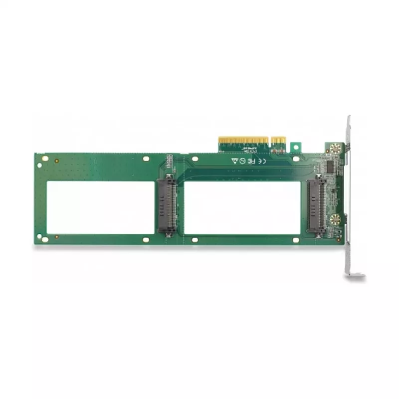 DeLOCK PCI Express 4.0 x8 Karte auf 2 x interne U.2 NVMe SFF-8639 Bifurcation