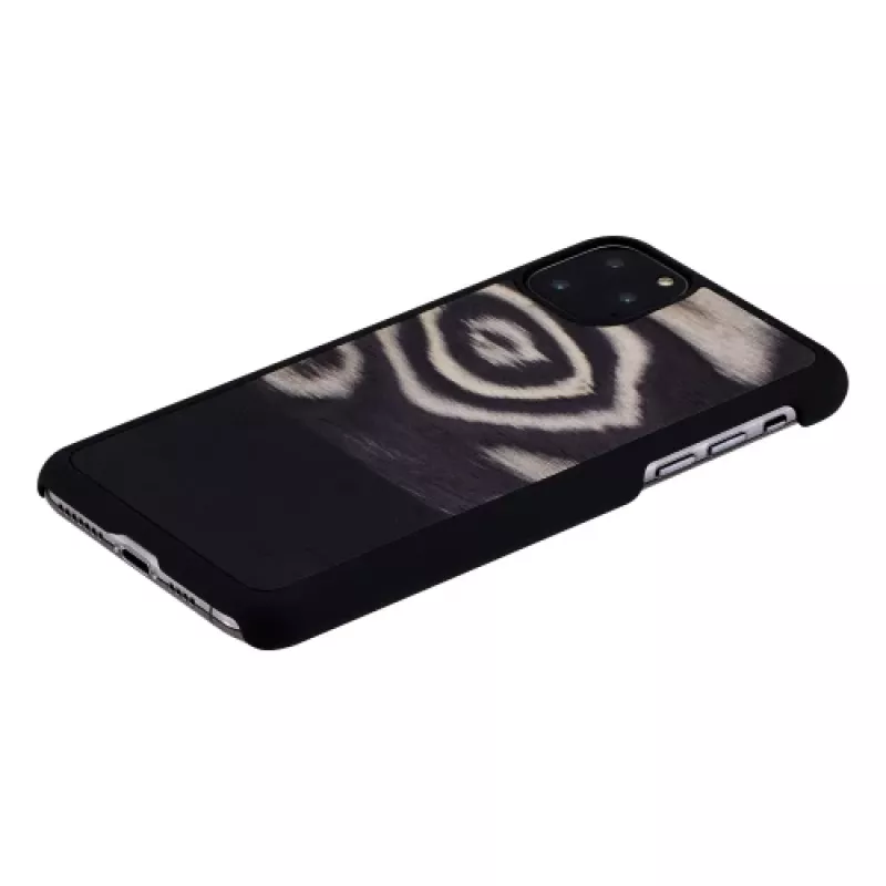 Smartphone-Hülle man and wood für iPhone 11 Pro Max – Leopardenmuster schwarz