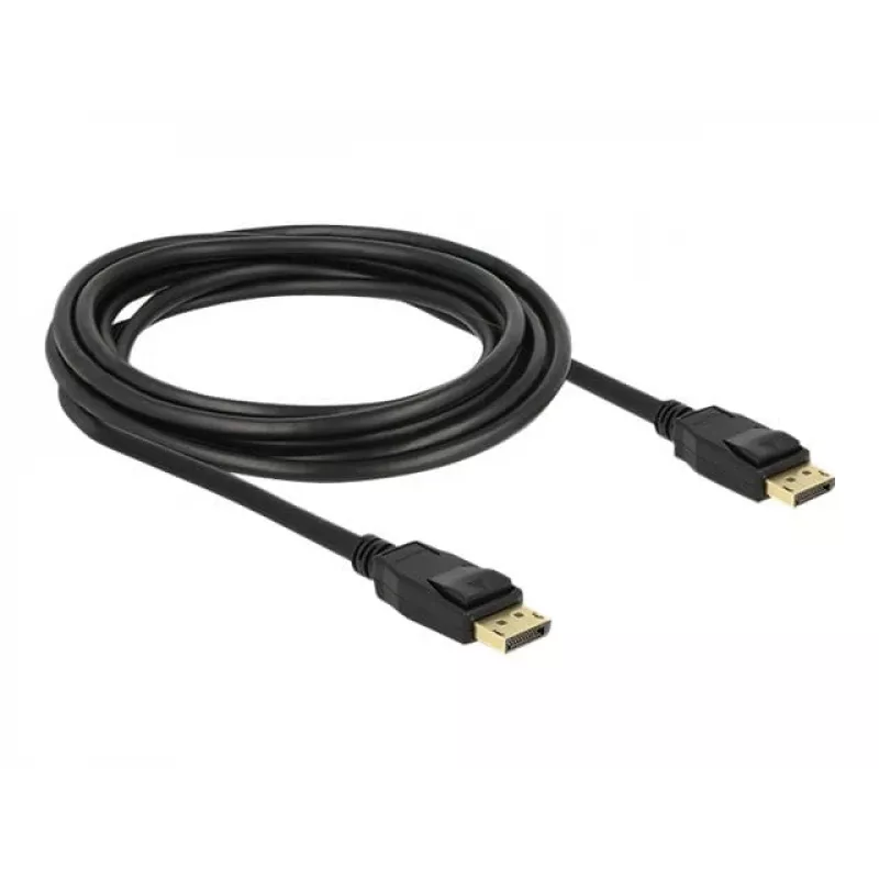 Delock - DisplayPort-Kabel - DisplayPort (M) zu DisplayPort (M) - 3 m - verriegelt - Schwarz