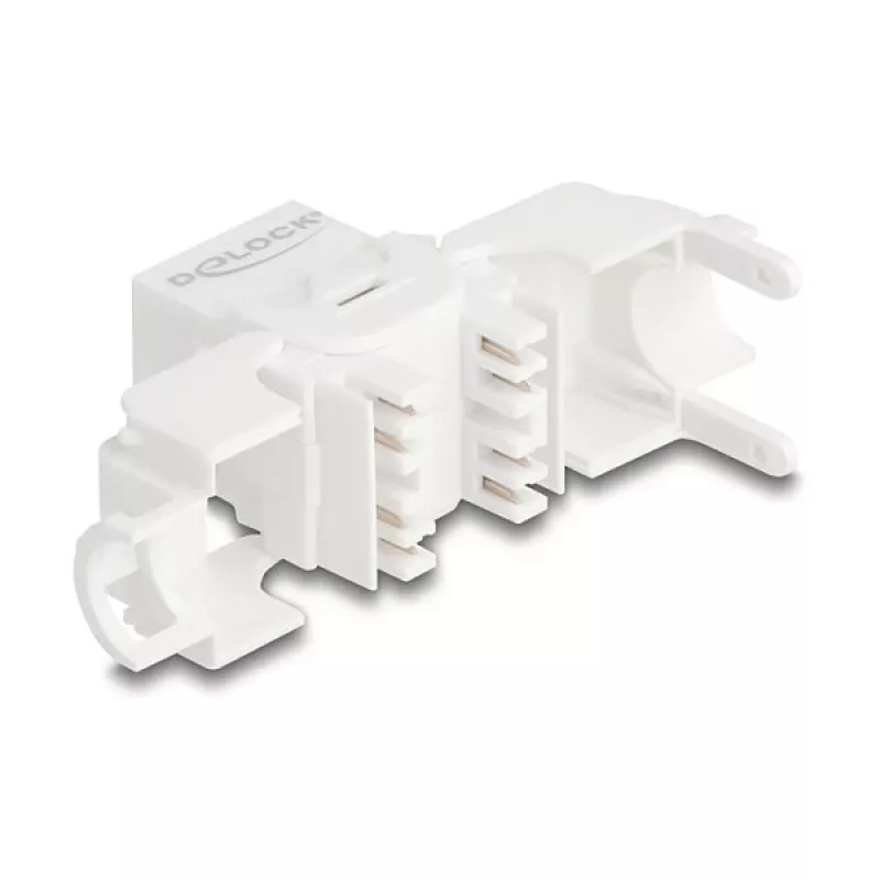Keystone-Modul DELOCK 90722 flach RJ-45 weiß, 16×36×20,8 mm