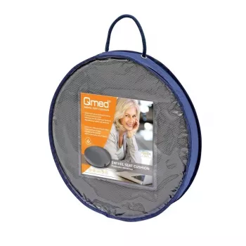Sitzkissen MDH DRQE3M0BBXXXP — rundes Schaumstoffkissen mit Kühlgel, Ø 390 mm, Höhe 50 mm, grau, max. Belastung 120 kg