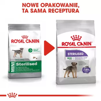Trockenfutter für Hunde Royal Canin Mini Sterilised Care — 3 kg, Huhn, für sterilisierte kleine Rassen (5–10 kg), ausgewachsen, 30 % Protein