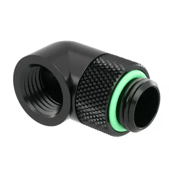 Barrow Adapter 90 Grad G1/4 AG auf G1/4 IG - Drehbar, schwarz (TWT90-v2.5 b)