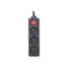 Gembird EG-PSU3F-01 Überspannungsschutz Schwarz 3 AC-Steckdosen 230 V 0,6 m