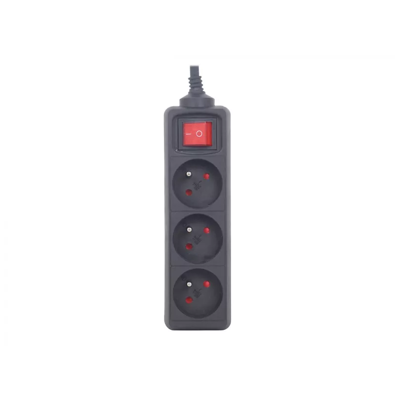 Gembird EG-PSU3F-01 Überspannungsschutz Schwarz 3 AC-Steckdosen 230 V 0,6 m