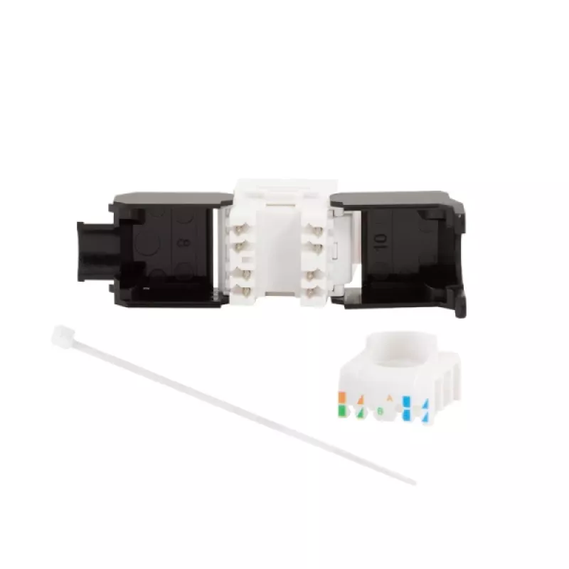 LogiLink NK4066 Keystone Module Flach Schwarz Weiß RJ-45