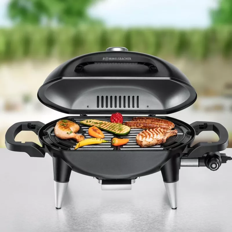 ROMMELSBACHER BBQ 4000, 2200 W, Grill, elektrisch, 300 °C, Tisch, rostrot