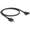 HDMI-Kabel DeLOCK 85463 0,5 m Typ A Stecker auf Buchse, Schwarz