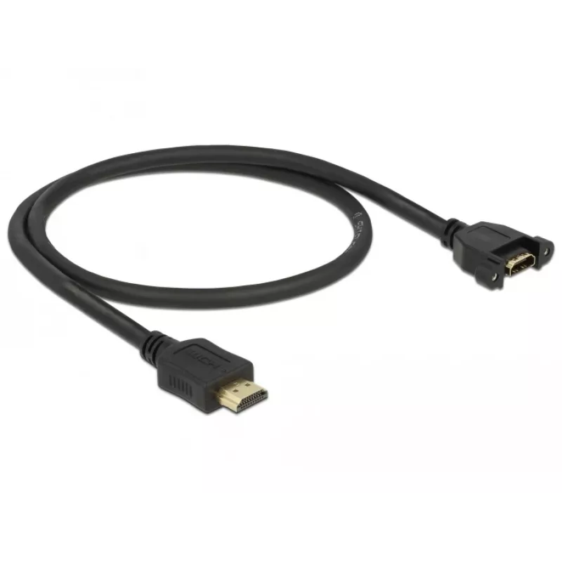 HDMI-Kabel DeLOCK 85463 0,5 m Typ A Stecker auf Buchse, Schwarz