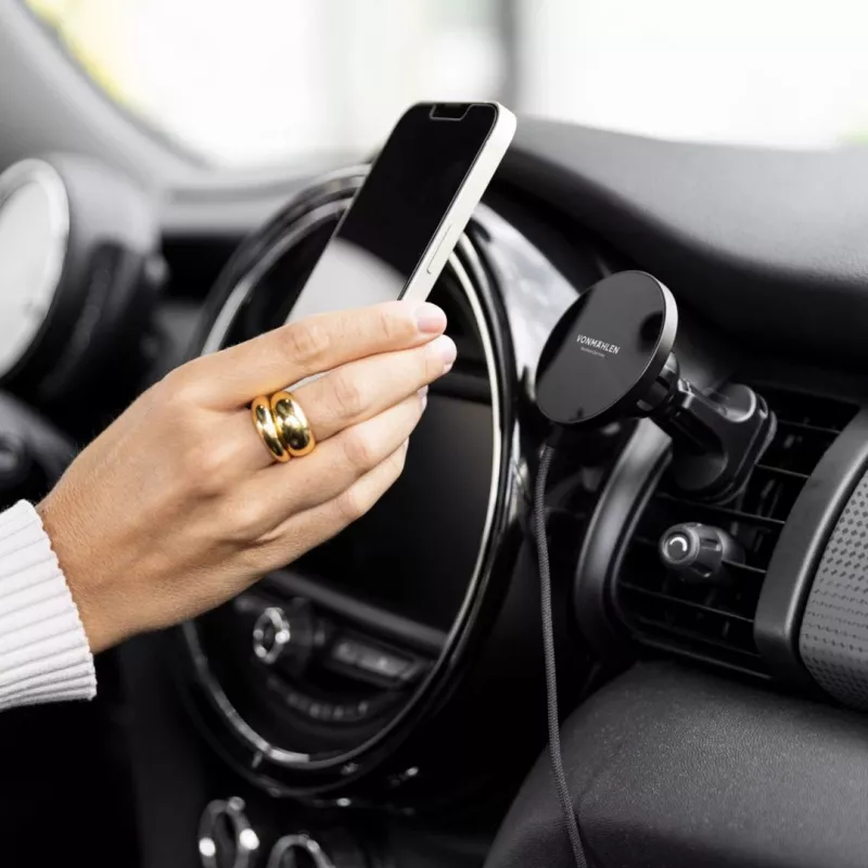 Vonmählen Aura Car magnetisches kabelloses Kfz-Ladegerät, Schwarz