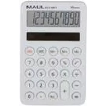 Jakob Maul GmbH Taschenrechner ECO MD 1 10-stellig Weiß Solarbetrieb - keine Batterie (7275002)