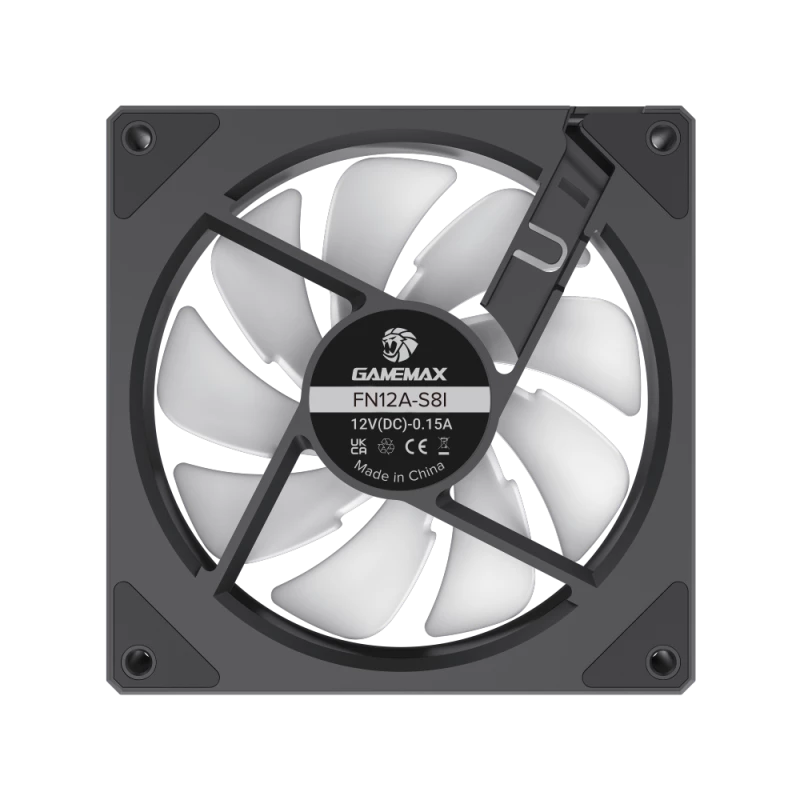 Gamemax | Gehäuselüfter | FN12A-S8I | Schwarz