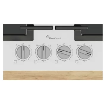 Eingebautes Gas-Kochfeld Bosch PPP6A2I40, 4 Zonen, Gusseisenroste, schwarz, 590×520×54 mm, Drehknopfsteuerung
