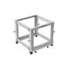 Rack 19 9U 600x600-1100 verstellbar grau