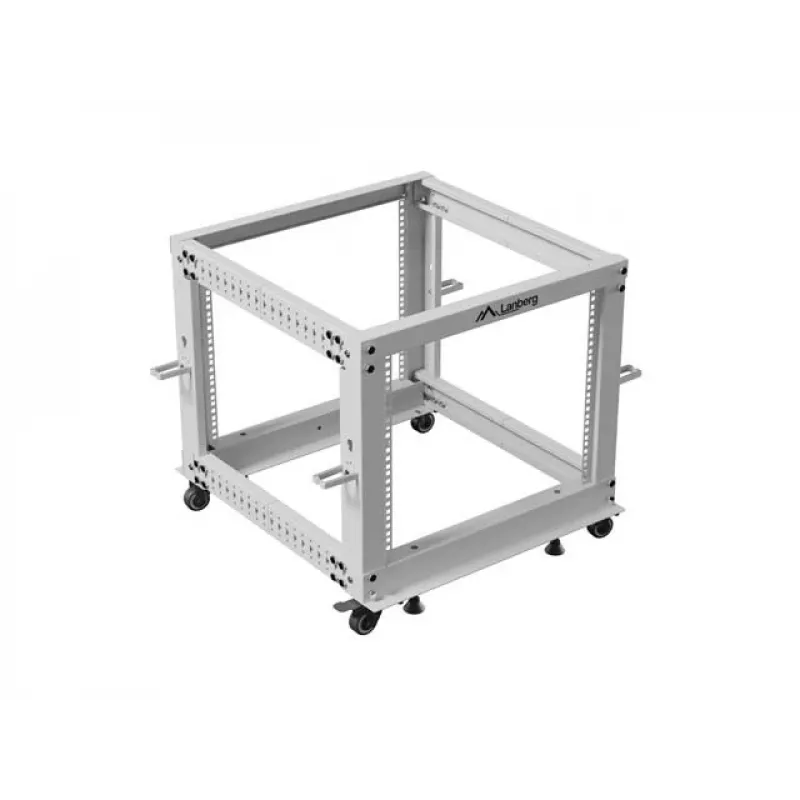Rack 19 9U 600x600-1100 verstellbar grau