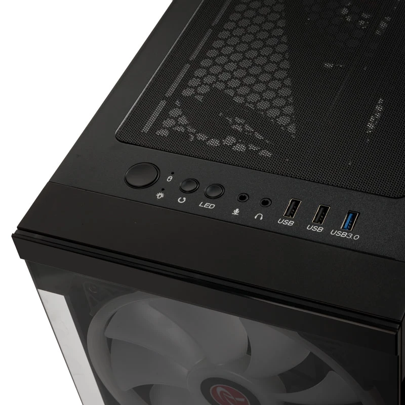 SILENOS PRO schwarze Version mit ARGB-Lüfter und gehärtetem Glas