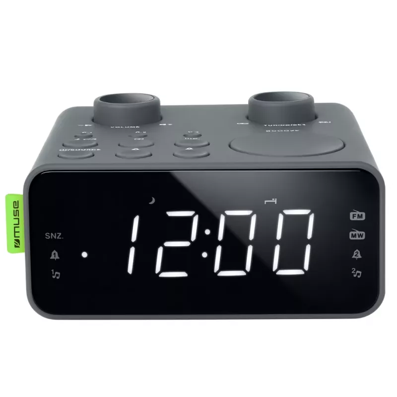 Muse Dual Alarm Clock Radio | M-17 LG | Weckerfunktion | AUX-Eingang