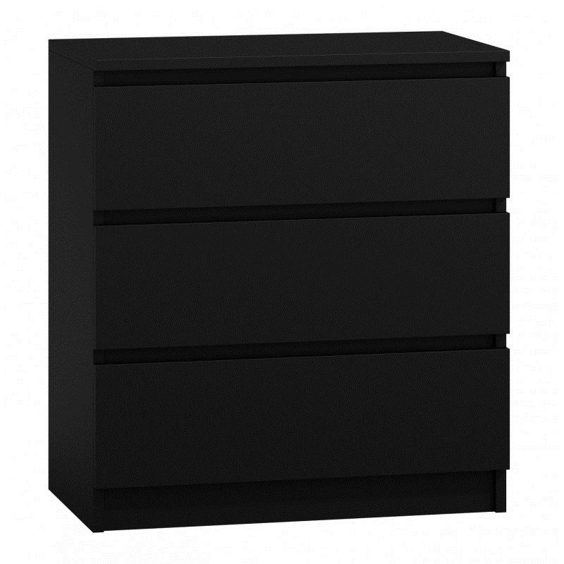 Kommode top e shop M3 CZERŃ — 3 Schubladen, Spanplatte, 700×400×770 mm, schwarz