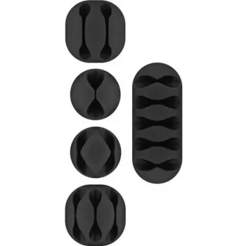 Kabelclip Goobay 70683 Schreibtisch Wand Schwarz 5 Stück