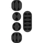 Kabelclip Goobay 70683 Schreibtisch Wand Schwarz 5 Stück