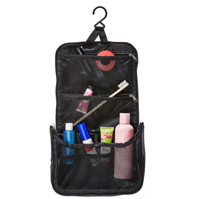 Kulturbeutel DEUTER Wash Center Lite II — kompakter hängender Waschbeutel, schwarz