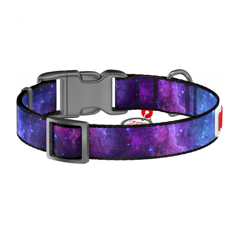 Hundehalsband Waudog NASA21 Nylon Größe M, 20 mm Breite