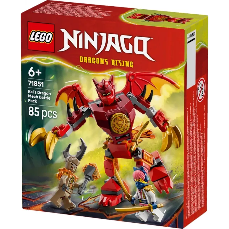 LEGO NINJAGO 71851 Kais Drachen-Mech-Battle-Pack
