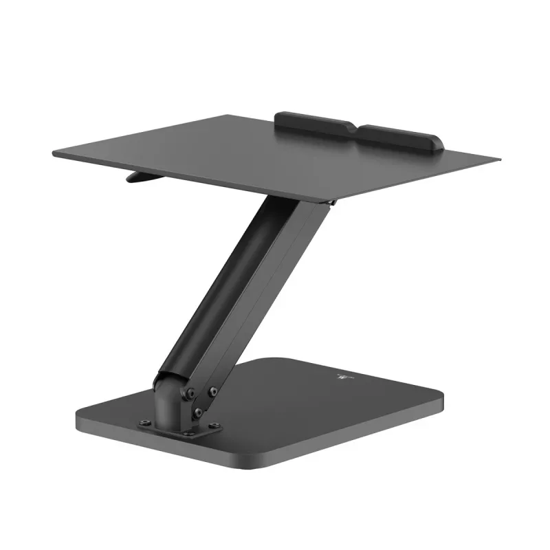 Maclean Schreibtischständer für Monitor oder Laptop, Gasfeder, für stehendes und sitzendes Arbeiten, schwarz, MC-493