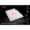 SAVIO PHENIX WHITE Kabellose Mechanische Tastatur, Gateron Red Pro, ABS