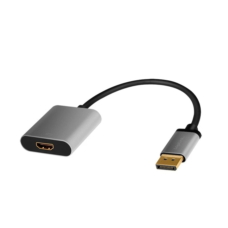 LogiLink CDA0108 Videokabel-Adapter 0,15 m DisplayPort HDMI Schwarz Grau