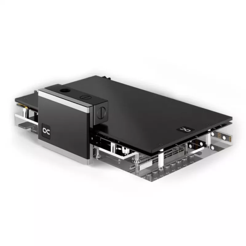 Wasserkühlungsanschluss Alphacool Eisblock Aurora 180° (Modell 13763) — RGB-kompatibel, 180° abgewinkelter Anschluss