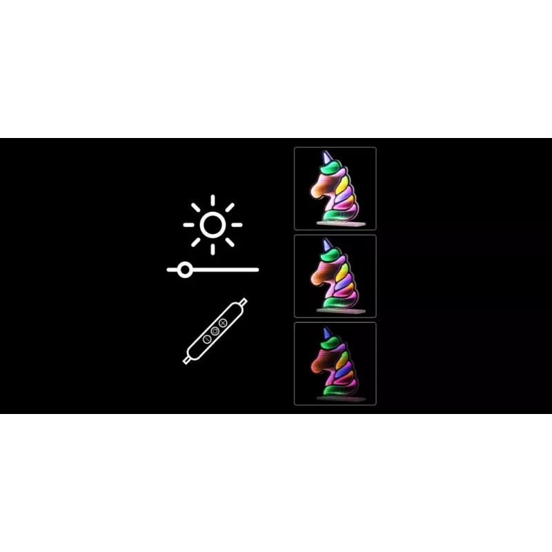 Neonlichter MANTA Style UNICORN MASNL134MT mit Tunneleffekt – dekoratives LED-Panel für Raumbeleuchtung