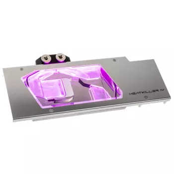 Watercool Heatkiller IV für Radeon RX 5700 XT, RGB - Acryl + Nickel, silber