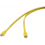 Renkforce USB-Kabel USB 2.0 USB-C-Stecker Stecker Gelb Mass-Aufdruck metrisch (RF-6721074)