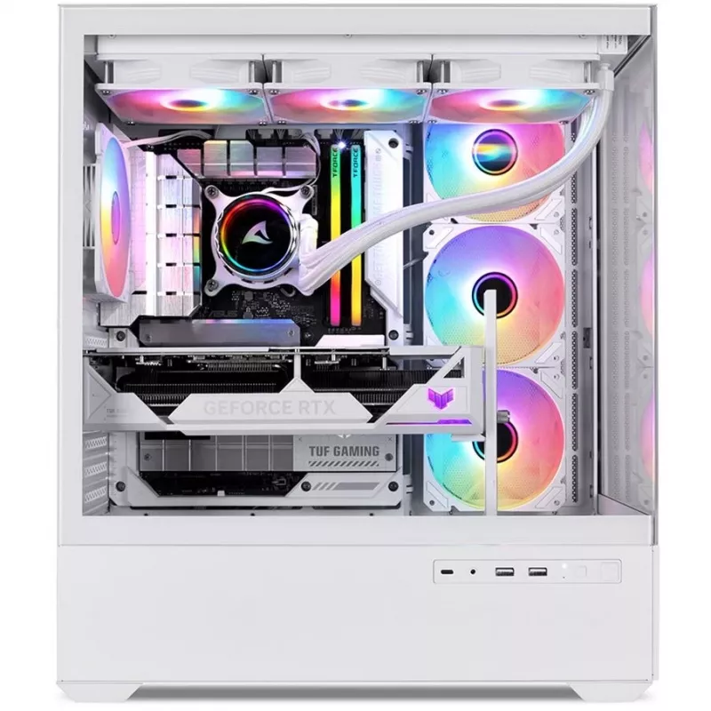 PC-Gehäuse Sharkoon AK6 RGB, ATX, Weiß