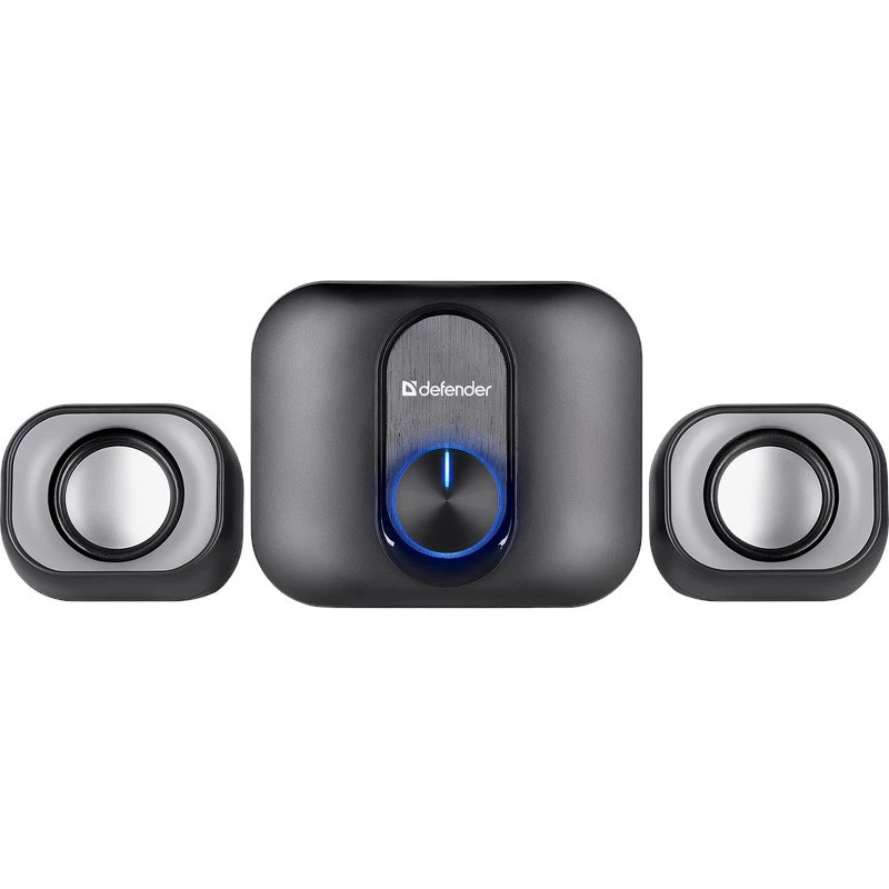 Desktop 2.1-Lautsprecher DEFENDER V13 — 11 W RMS (6 W Satelliten, 5 W Subwoofer), USB-Stromversorgung, 3,5-mm-Eingang, Schwarz