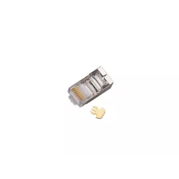 RJ45 STP Cat.5e Durchgangsstecker Alantec WT116 100er-Pack, geschirmter Steckverbinder für 8P8C-Kabel