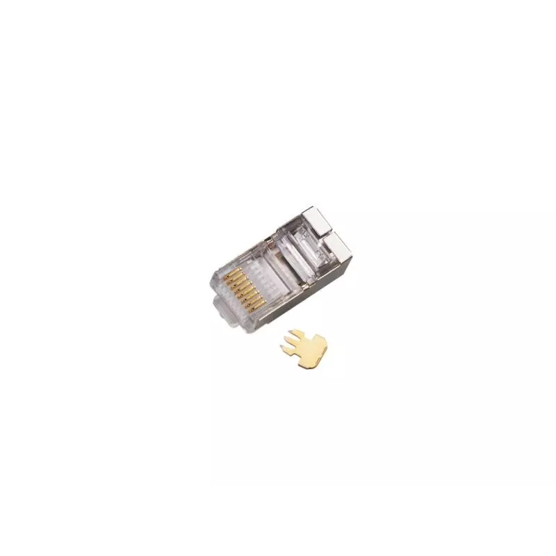 RJ45 STP Cat.5e Durchgangsstecker Alantec WT116 100er-Pack, geschirmter Steckverbinder für 8P8C-Kabel