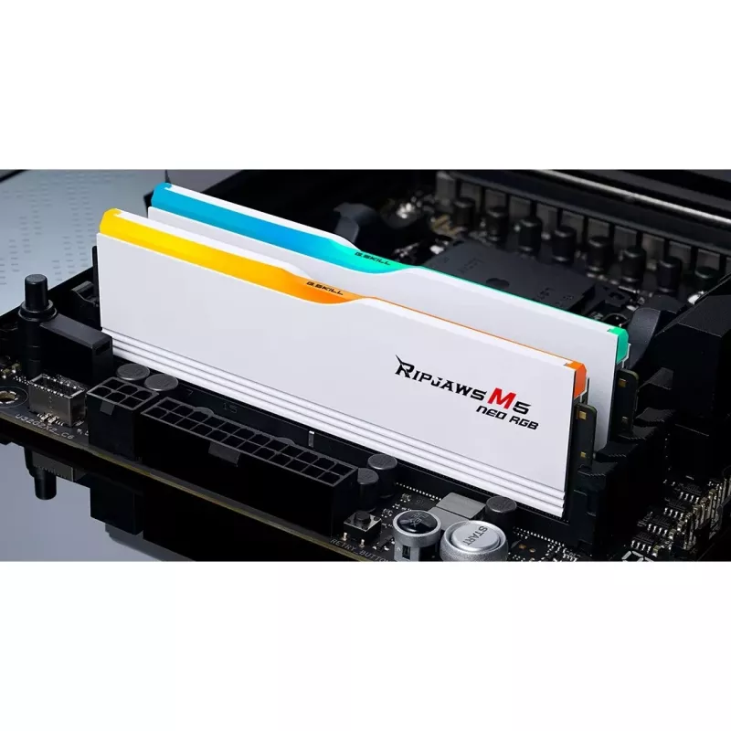 DIMM 64 GB DDR5-6000 (2x 32 GB) Dual-Kit, Arbeitsspeicher Weiß, F5-6000J3040G32GX2-RM5NRW, Ripjaws M5 Neo, AMD EXPO