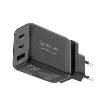Wandladegerät Tellur TLL151451 65W, 3-Port (2x USB-C, 1x USB-A)