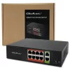 Netzwerk-Switch QOLTEC FAST Ethernet PoE 8xRJ45 mit 2xRJ45 Uplink
