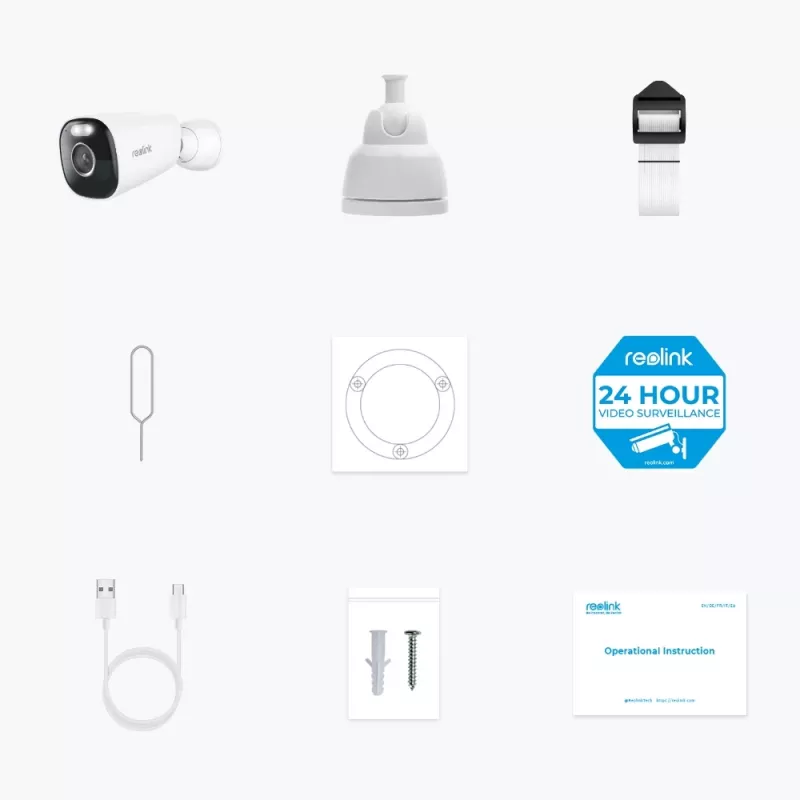 Reolink Argus Series B340 - 5MP Standalone Outdoor Akku-Kamera, 5/2,4 GHz WLAN, intelligente Erkennung, Farb-Nachtsicht
