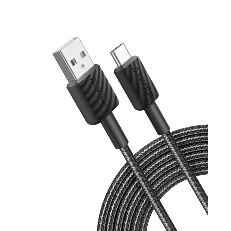 Anker Innovations 322 USB-A auf USB-C Kabel Nylon 1,8M Schwarz - Kabel - Digital/Daten