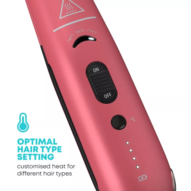Kabelloser Keramik-Haarglätter Revamp ST-1700PK-EB — Kompakt Pink